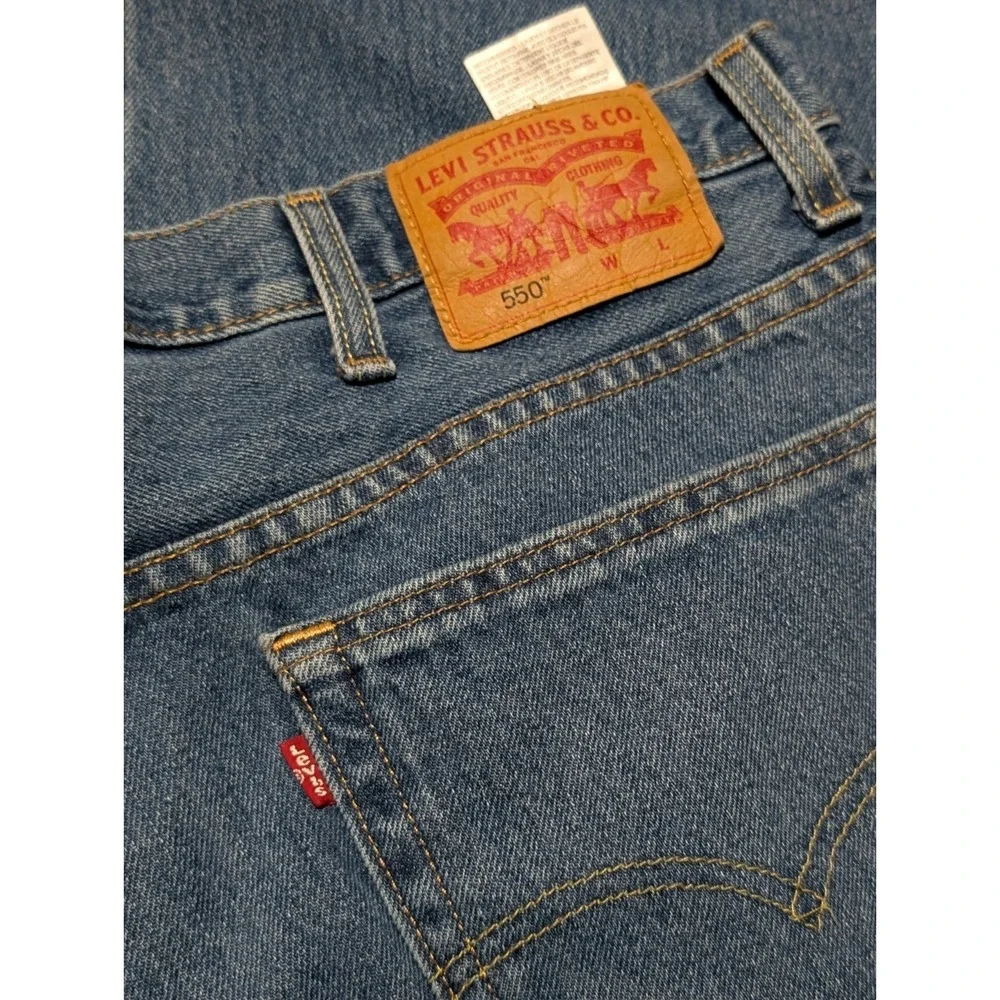 Levi's 550‎ Jeans Mens 42x36 Blue Relaxed Fit  Denim Big Tall Medium Wash Pant
